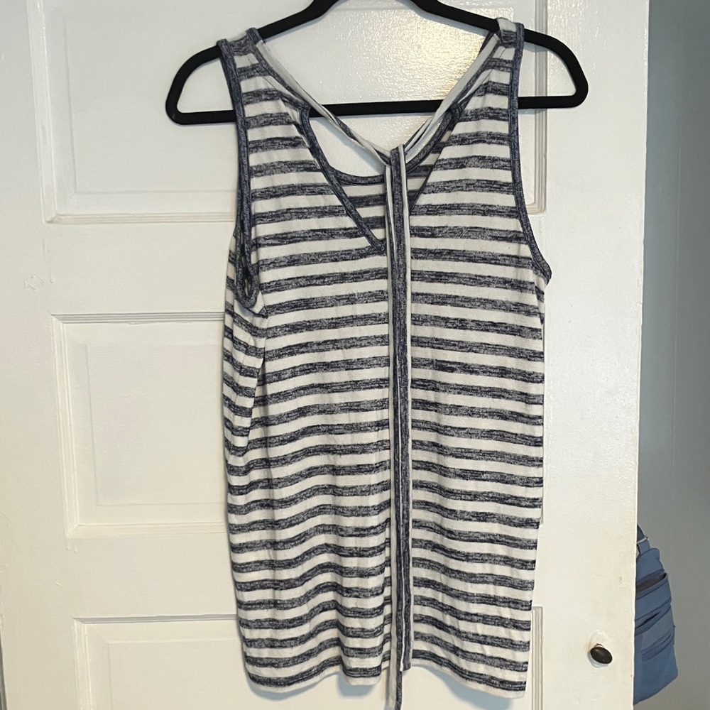 Super soft Striped Sleeveless Top. Very Nautical. Wear over white jeans, shorts
